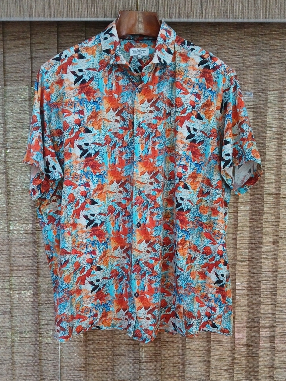 7 Downie St. Couture Men's 3XT Short Sleeve Sport Shirt Abstract Print